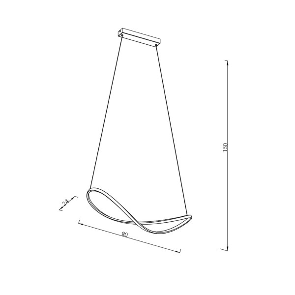 Підвісний світильник, люстра Zuma Line 5905316693098 Rosentra LED 1x20W 3000K 1400Lm IP20 чорний - фото №1