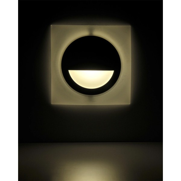 Светильник для подсветки лестницы/коридора Goldlux 313713 Q5 Led 1x3W 4000K 40Lm IP44 GR - фото №4