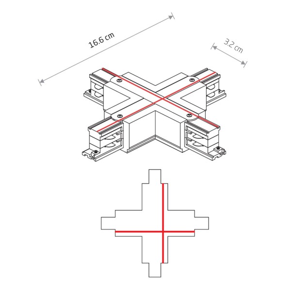 З'єднувач Nowodvorski 8702 CTLS Power X Connector IP20 чорний - фото №2