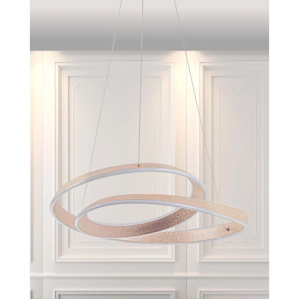 Підвісний світильник, люстра Goldlux 338044 Glow LED 1x75W 4000K 10500Lm IP20 золотий - фото №2