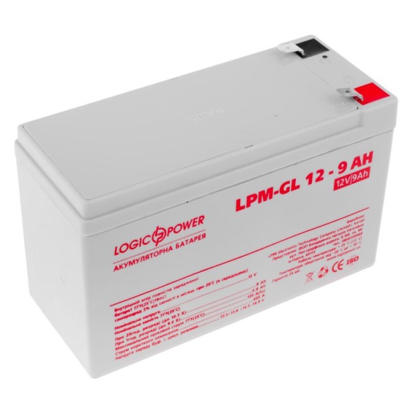 Акумулятор LogicPower LPM-GL 12-9 AH 12В