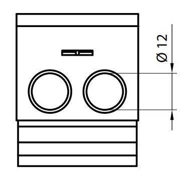Распределительный блок ETI 001102411 EDBM-1/PE (160А 1x4-50; 3x2.5-25; 4x2.5-16) - фото №3