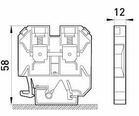 Наборная клеммная колодка E.Next e.tc.din.pro.16 на DIN-рейке (p049005) - фото №1