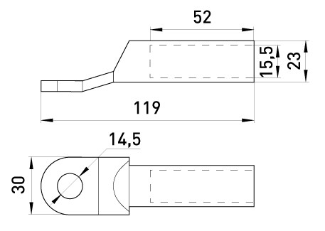 Медно-алюминиевый кабельный наконечник E.Next e.end.stand.ca.dtl.1.120 (s038008) - фото №1