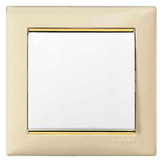 Рамка одинарна Valena слонова кістка/золото - фото №1