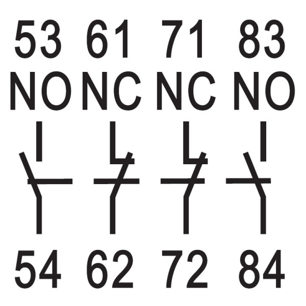 Додатковий фронтальний контакт Schrack LZZCH022 2НO+2НЗ для Cubico Classic - фото №1