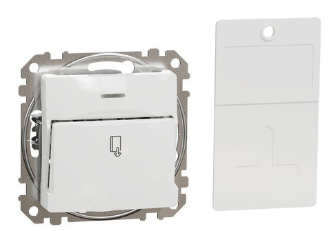 Карточный выключатель Schneider Electric Sedna Design & Elements белый SDD111121 - фото №1