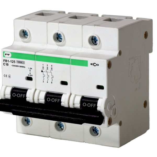 Автоматический выключатель Promfactor ECO FB1-125 3P C 10A 10кА (FB1C30010)