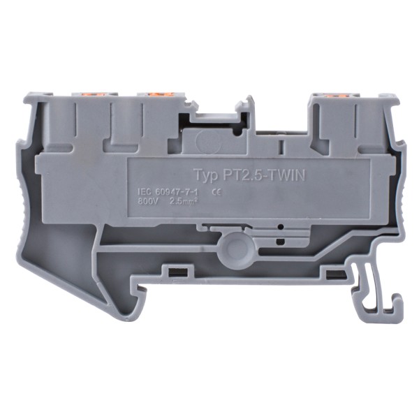 Наборная клеммная колодка E.Next e.tc.din.spring.2,5.1-2 на DIN-рейке 3 контакта (s070008) - фото №1