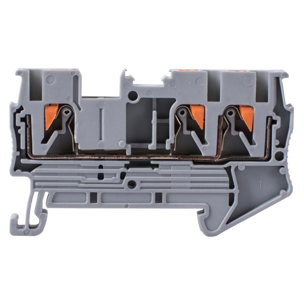 Наборная клеммная колодка E.Next e.tc.din.spring.2,5.1-2 на DIN-рейке 3 контакта (s070008) - фото №2