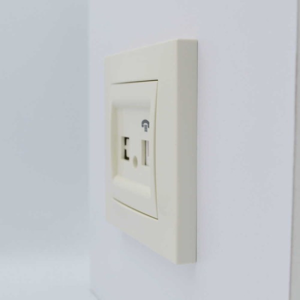 Розетка ELBI ZENA кремовая телефонная 1-я без рамки ( 609-010300-221 ) - фото №4