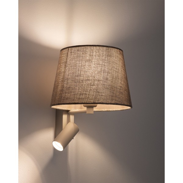 Бра, настінний світильник Nowodvorski 11684 Tutoia E27+GU10 (R35) 10W+10W IP20 бежевий - фото №1