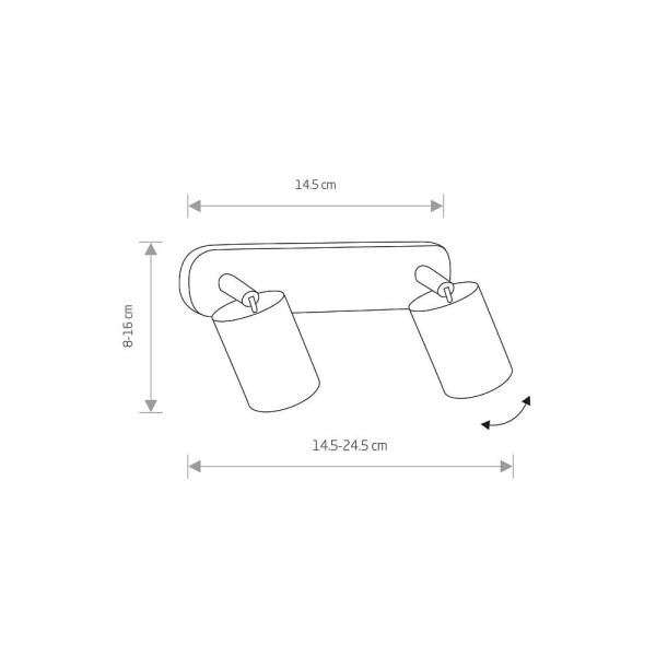 Светильник поворотный, спот Nowodvorski 6020 Eye spot GU10 2x10W IP20 Черный - фото №1