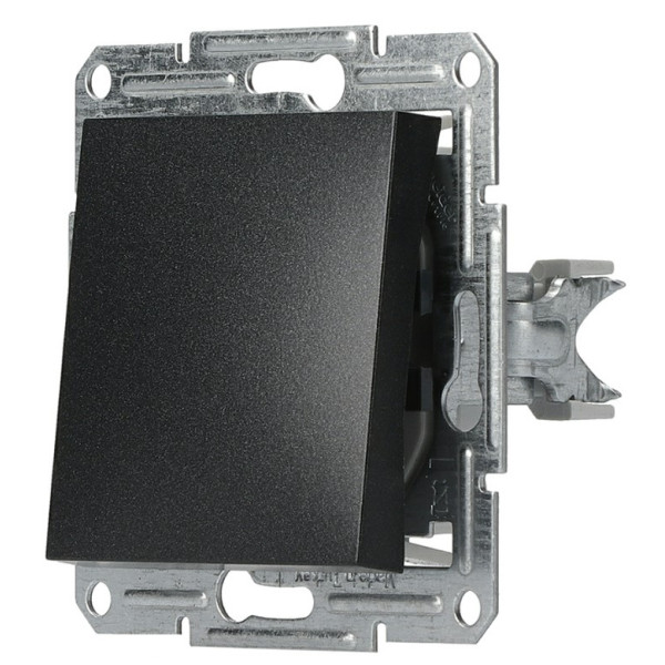 Перемикач перекр. без рамки антрацит Asfora, EPH0500171 - фото №1