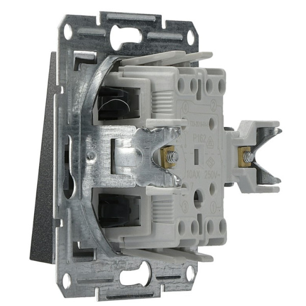 Перемикач перекр. без рамки антрацит Asfora, EPH0500171 - фото №2