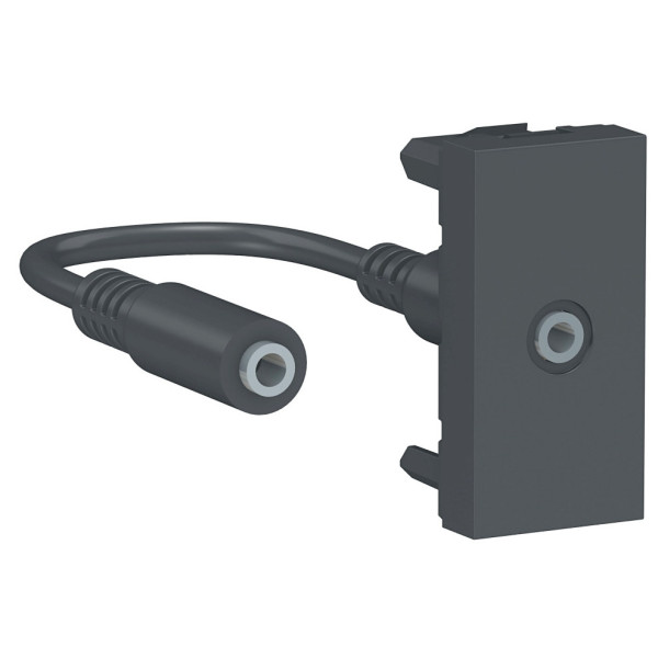 Аудіо розетка Schneider Electric NU343354 Mini jack 1М (антрацит)