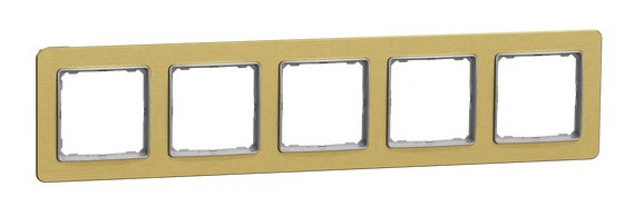 П'ятипостова рамка Schneider Electric Sedna Elements Sedna Elements матове золото SDD371805