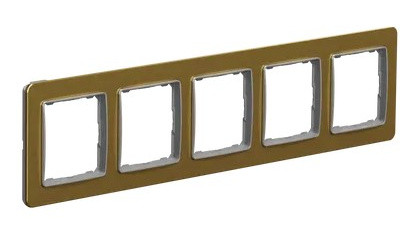 П'ятипостова рамка Schneider Electric Sedna Elements Sedna Elements матове золото SDD371805 - фото №1