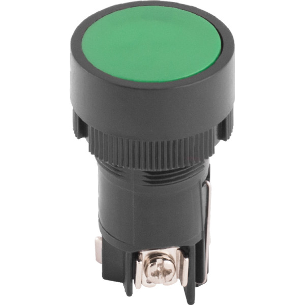 Пластикова кнопка E.Next e.mb.eh135 1NO+1NC з фіксацією зелена (p0810128)