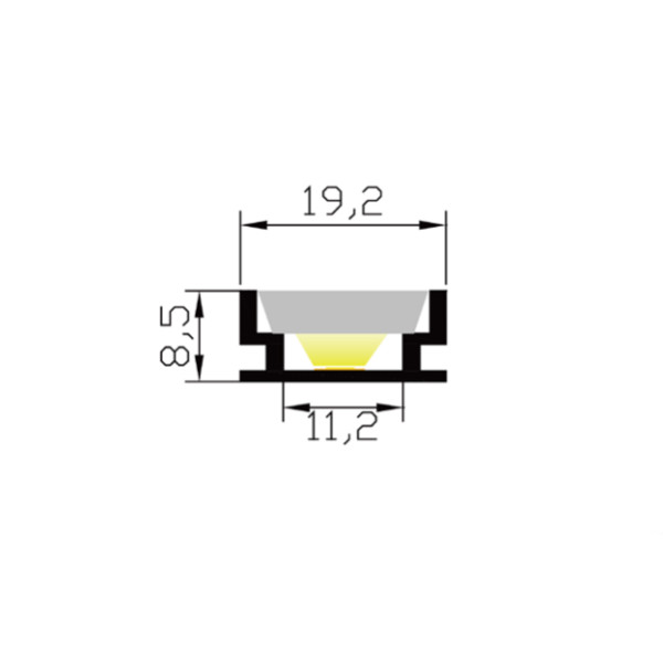 LED-профиль MLG напольный LP19081 с рассеивателем, 2 метра - фото №2