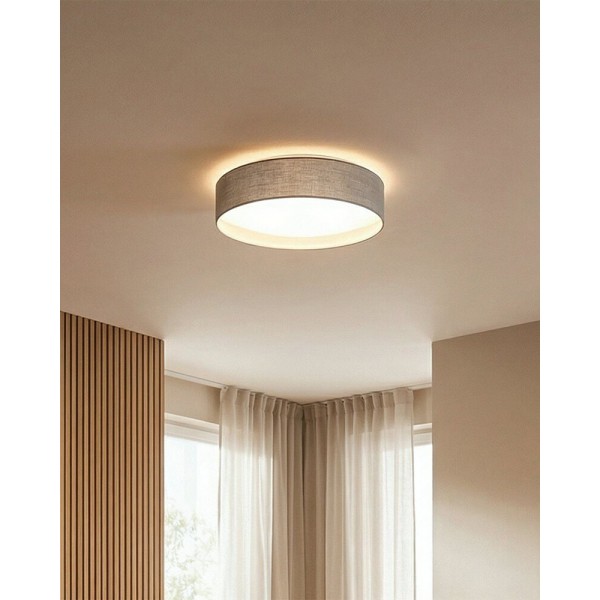 Потолочный светильник Eglo 31589 Pasteri LED 1x12W 3000K 960Lm IP20 серый - фото №1