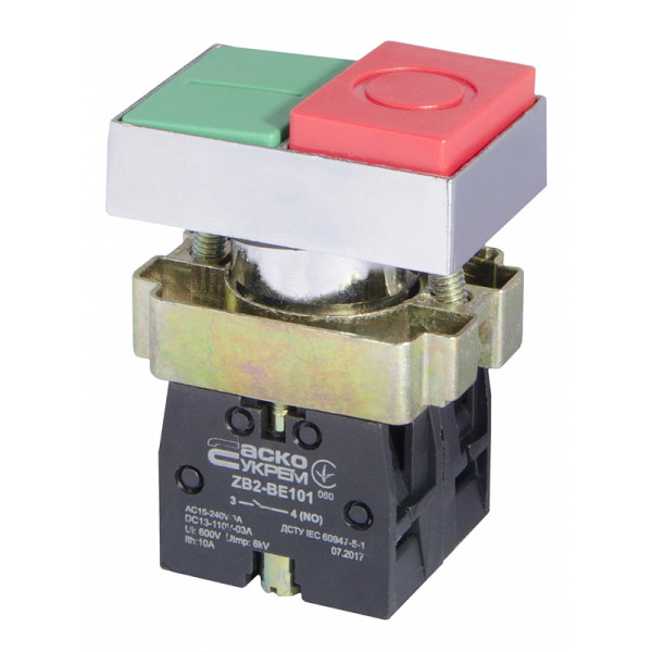 Двойная кнопка «Старт/Стоп» Аско-Укрем XB2-BL8425 (A0140010013)