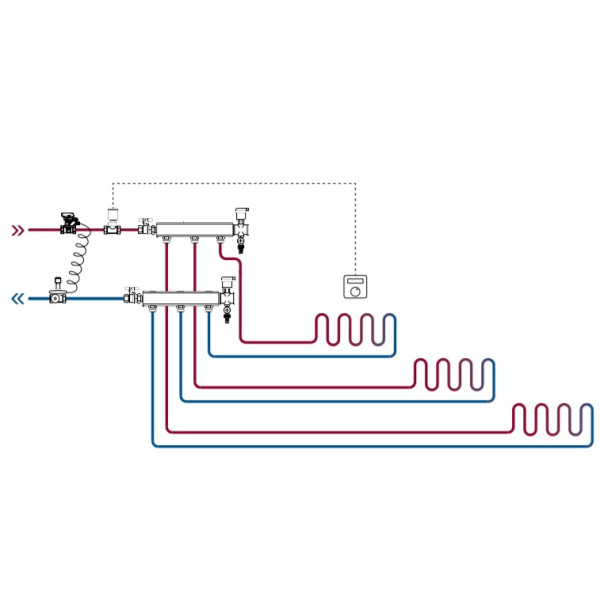 Коллектор Danfoss 088U0532 FHF 12+12 - фото №4