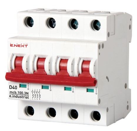 Модульный автоматический выключатель E.Next e.industrial.mcb.100.3N.D40 3р+N 40А D (i.0210007)