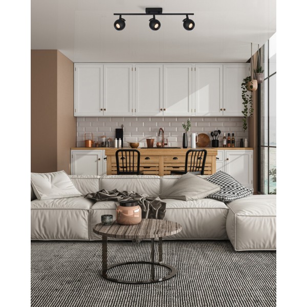 Спот Italux SPL-45379-3-BK Lafin GU10 3x10W IP20 Bk - фото №1
