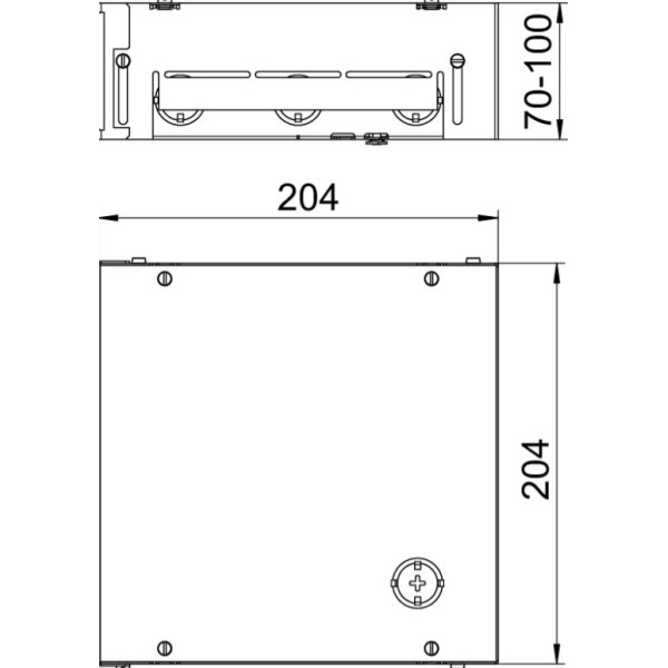 Монтажна коробка OBO Bettermann (7427430) BOX4 205х205мм, h=70-100мм - фото №2