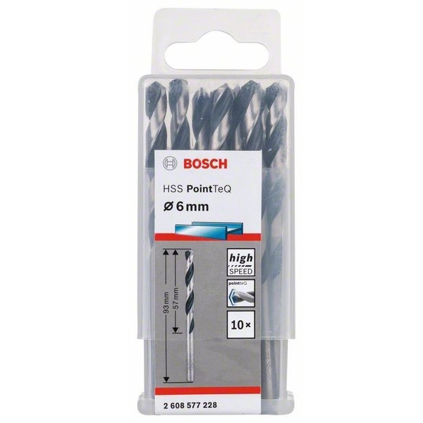 Сверла Bosch 2608577228 PointTeQ Svyerl HSS 6,0мм (10шт) - фото №1