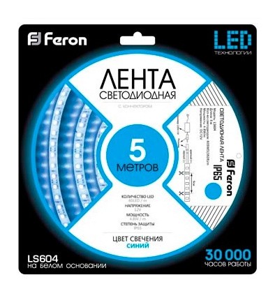 Светодиодная лента Feron SANAN 60SMD/m 4.8W/m - фото №1