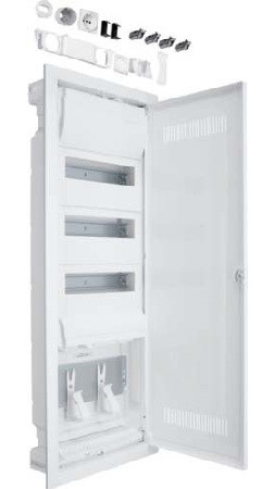 Гібридний щит внутрішньої установки Hager VU603WWH Volta Hybrid 36М та 1 панель для ММ із пластиковими дверима