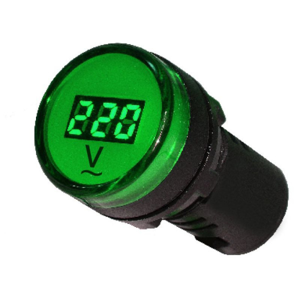 Зеленый постовой вольтметр Аско-Укрем AD22-22 DVM AC 80-500В