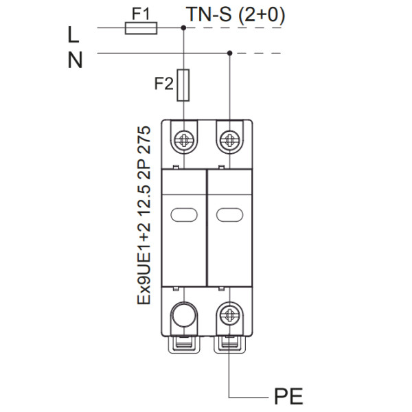 УЗИП NOARK Ex9UE1+2 R 1+2 (B+C) 50кА 275В AC 2P с дополнительным контактом (103337) - фото №2