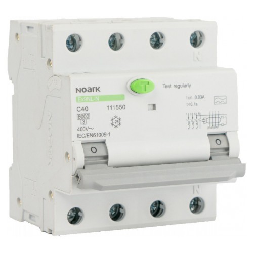 Дифавтомат NOARK Ex9NL-N 3P+N C40 A EU 6кА C 40А 300мА (111558)