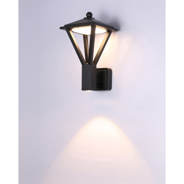 Уличный светильник Italux OWL-22474-BK Bons LED 2x12W+3W 3000K 590Lm IP54 черный - фото №1