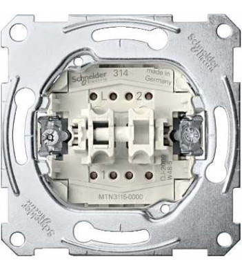 Механизм выключателя 2-клавишного Merten, MTN3115-0000 - фото №1