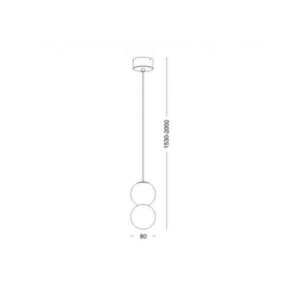 Підвісний світильник, люстра Kloodi DECO_PE-SONYA80 3W 3K BK SONYA80 LED 1x3W 3000К 120Lm IP20 чорний - фото №2