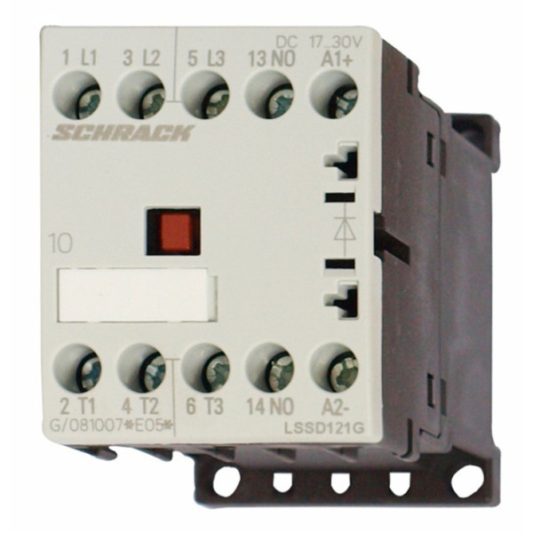 Контактор Schrack LSSD121G 17-30В DC 1НО 5,5 кВт 12А 3P розмір 00