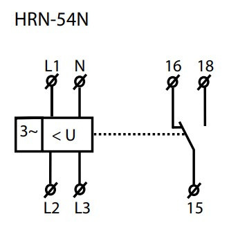 Реле контролю фаз HRN-54N - фото №2