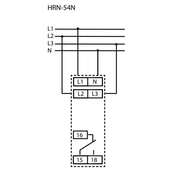 Реле контролю фаз HRN-54N - фото №3