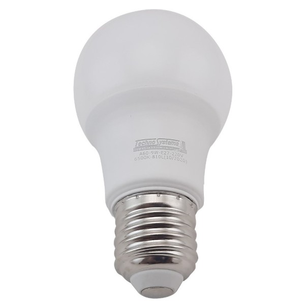 Светодиодная лампа TNSy LED Bulb-A60-9W-E27-220V-6500K-810L ICCD (TNSy5000254) - фото №1