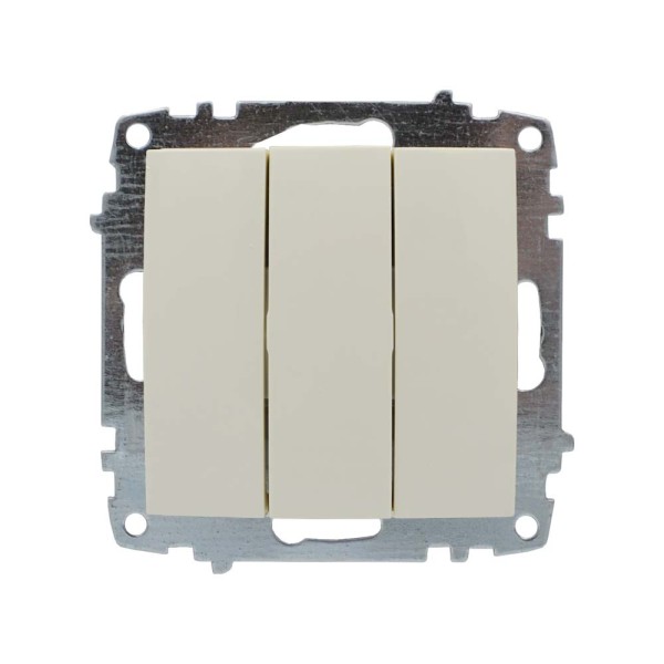 Выключатель ELBI ZENA кремовый 3кл без рамки ( 609-010300-254 )