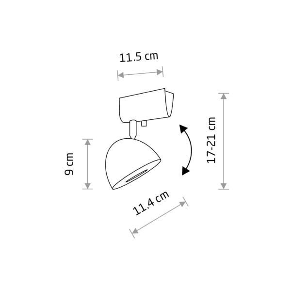 Светильник поворотный, спот Nowodvorski 8838 Vespa GU10, ES111 1x15W IP20 черный - фото №1