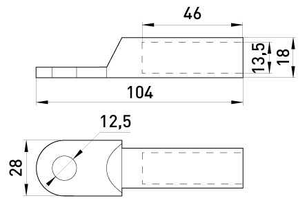 Медный кабельный наконечник E.Next e.end.stand.dt.95 (s039007) - фото №1