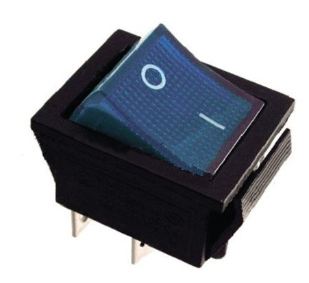 Переключатель TNSy KCD2-201N BL/B с подсветкой синий (TNSy5500773)