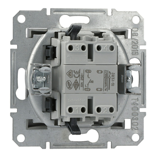 Выключатель кнопочный без рамки «Звонок» сталь Asfora, EPH0800162 - фото №2