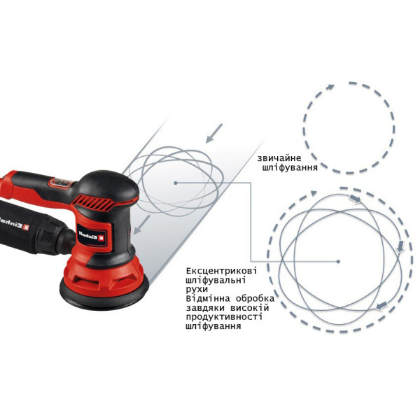 Ексцентрикова шліфмашина Einhell 425Вт Ø125мм (4462005) - фото №7