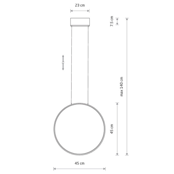 Люстра Nowodvorski 10860 Circolo LED S 1x18W 4000K 600Lm IP20 чорна - фото №3
